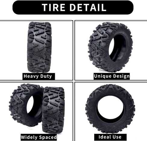 2 New ATV Tires 26x9-14/6PR TL, All-Terrain Off-Road Tires 6Ply Tubeless in Kuwait