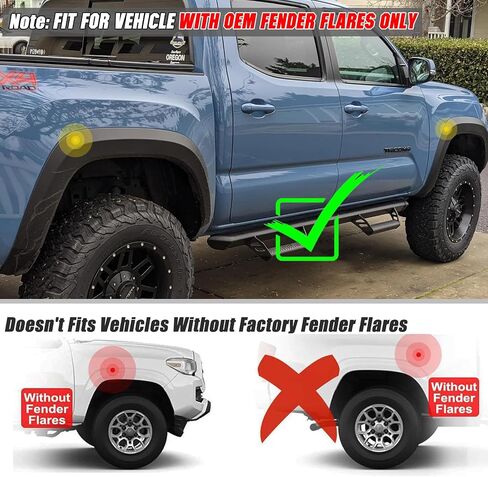 Mud Flaps Fit for 2023+ Up Toyo-ta Tacom (not fit SR) for Vehicle with OEM Fender Flares Only [Not for Trail Special Edition], Dedicated Mudguard for Four Seasons Universal Protection, Front and Rear in Saudi Arabia