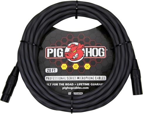 كابلات ميكروفون من سلسلة Pig HOG PHMH15DB بطول 15 قدم موصل XLR باللون الأزرق دافني in Saudi Arabia