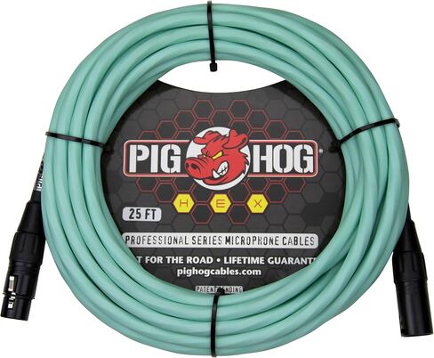 كابلات ميكروفون من سلسلة Pig HOG PHMH15DB بطول 15 قدم موصل XLR باللون الأزرق دافني in Saudi Arabia