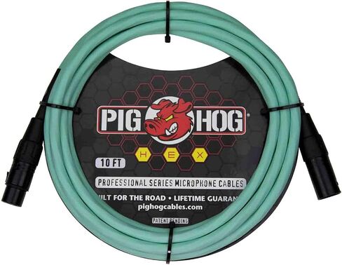 كابلات ميكروفون من سلسلة Pig HOG PHMH15DB بطول 15 قدم موصل XLR باللون الأزرق دافني in Saudi Arabia