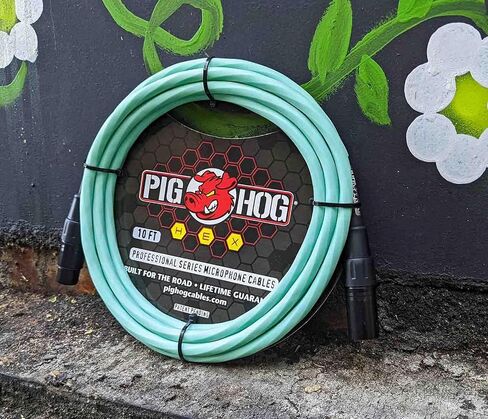 كابلات ميكروفون من سلسلة Pig HOG PHMH15DB بطول 15 قدم موصل XLR باللون الأزرق دافني in Saudi Arabia