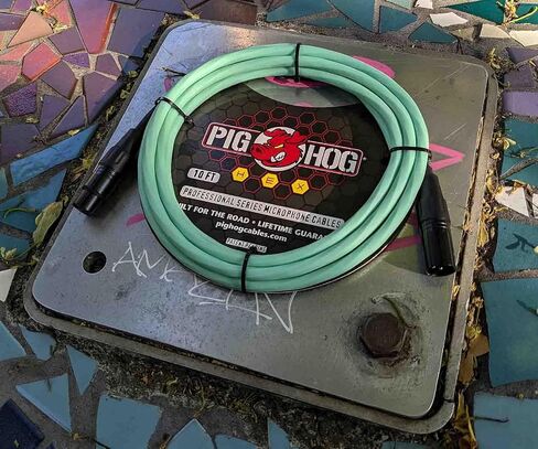 كابلات ميكروفون من سلسلة Pig HOG PHMH15DB بطول 15 قدم موصل XLR باللون الأزرق دافني in Saudi Arabia