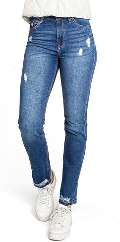 Celebrity Pink Women's Juniors High Rise Slim Fit Straight Leg Jeans in Saudi Arabia