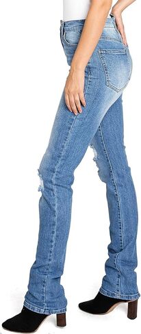 Celebrity Pink Women's Juniors High Rise Slim Fit Straight Leg Jeans in Kuwait