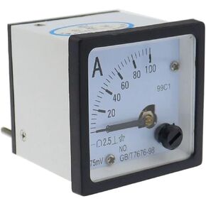 99C1 DC 1A 2A 3A 5A 10A 20A 30A 50A 75A 100A Analog Panel Ammeter Pointer Type Current Meter 48 * 48mm 1Pcs(2A) in Saudi Arabia