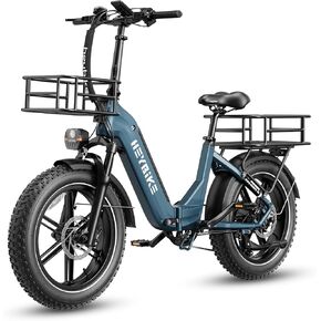 Heybike Ranger S Electric Bike for Adults, Foldable 1400W Peak Motor Ebike, 20" x 4.0" Fat Tire Step-Thru Electric Bicycle, 48V 14.4AH Removable Battery Commuter E Bike, 7-Speed Hydraulic Fork in Kuwait