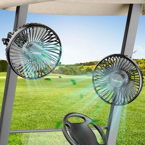 مروحة عربة الجولف ، مروحة USB المحمولة لـ Ezgo ، Club Car ، Yamaha ، 3700 دورة في الدقيقة ، وضوضاء منخفضة ، و 3 سرعات ، و 360 درجة ، و 10 ثانية in Saudi Arabia