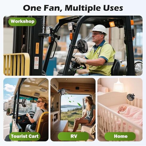 مروحة عربة الجولف ، مروحة USB المحمولة لـ Ezgo ، Club Car ، Yamaha ، 3700 دورة في الدقيقة ، وضوضاء منخفضة ، و 3 سرعات ، و 360 درجة ، و 10 ثانية in Saudi Arabia