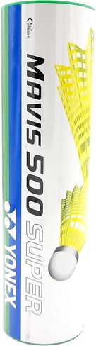 YONEX Mavis 500 Super Nylon Shuttlecock Made in Japan - Pack of 6 (Yellow) in Saudi Arabia
