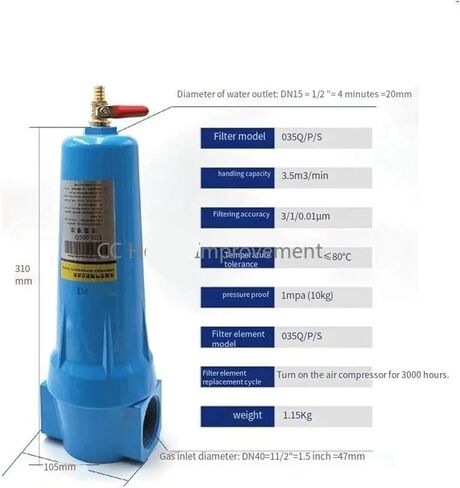 1-1/2" 035 QPSC Oil-Water Separator Air Compressor Accessories Compressed Air Precision Filter Dryer(035S) in Saudi Arabia