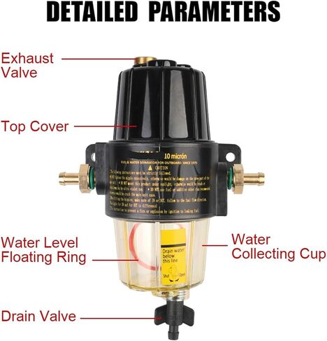 UF-10K Oil Water Separator with 2 pcs Extra Filters Fuel Filter Outboard Motor Oil Tank Marine Parts in Saudi Arabia