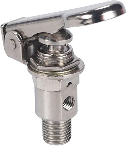 Exhaust valve 3-way M5 internal thread 1/8" external thread push button switch TAC-3P-34T air pneumatic mechanical valve with accessories TV-3P(4MM) in Kuwait