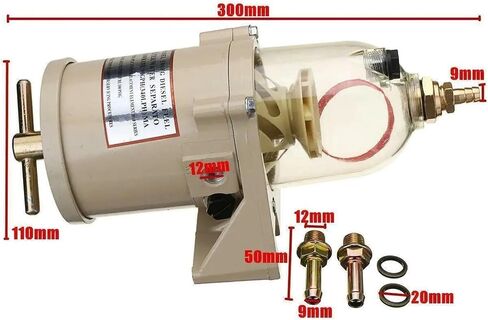 500FG 500FH مرشح الوقود البحري للمحرك البحري 2010 مساءً مرشح فاصل زيت الزيت (إضافة قضيب تسخين 12 فولت) in Saudi Arabia