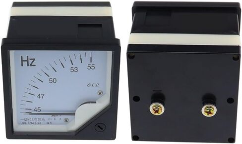 6L2-Hz AC Frequency Meter 45-55Hz 100V 220V 380V 6L2 Voltmeter Square Pointer Voltage 80 * 80mm 1Pcs(380V) in Saudi Arabia