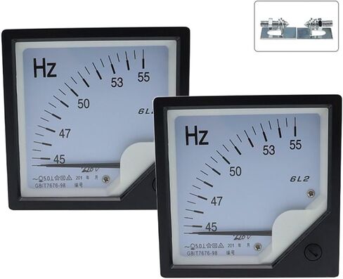 6L2-Hz AC Frequency Meter 45-55Hz 100V 220V 380V 6L2 Voltmeter Square Pointer Voltage 80 * 80mm 1Pcs(380V) in Saudi Arabia