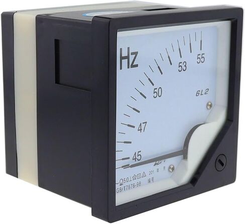 6L2-Hz AC Frequency Meter 45-55Hz 100V 220V 380V 6L2 Voltmeter Square Pointer Voltage 80 * 80mm 1Pcs(380V) in Saudi Arabia
