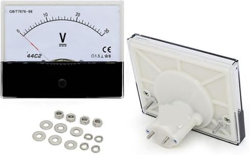 44C2 DC AC Voltmeter Pointer Meter 1V 5V 10V 15V 20V 25V 30V 50V 75V 100V 150V 200V 300V 450V 500V 1Pcs(500V) in Saudi Arabia