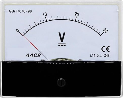 44C2 DC AC Voltmeter Pointer Meter 1V 5V 10V 15V 20V 25V 30V 50V 75V 100V 150V 200V 300V 450V 500V 1Pcs(500V) in Saudi Arabia