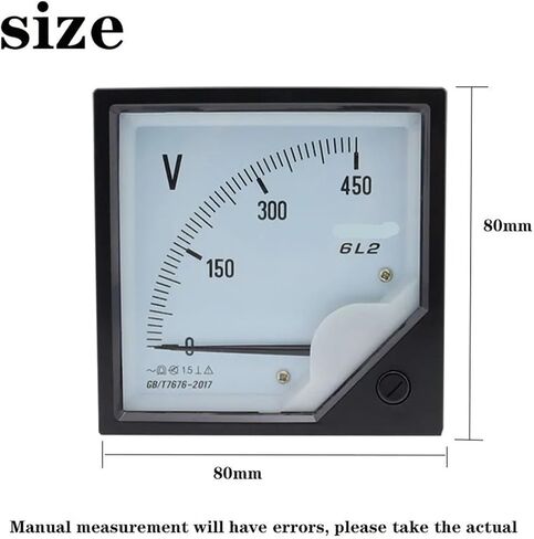 6L2-V 250V 300V 450V 500V 750V AC AC TANANOG METER GAUGE VOLTAGE Current 80 * 80MM POINTER 1PCS (AC1000V) in Saudi Arabia
