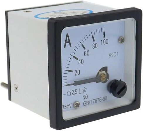 99C1 DC 1A 2A 3A 5A 10A 20A 30A 50A 75A 100A Analog Panel Ammeter Pointer Type Current Meter 48 * 48mm 1Pcs(2A) in Saudi Arabia