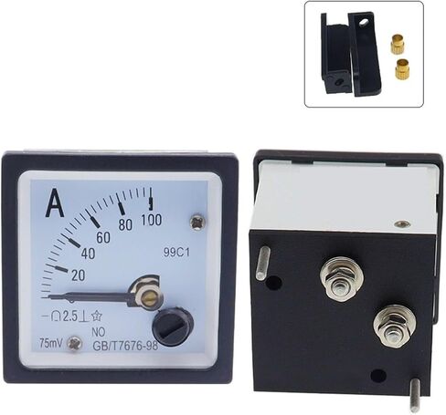 99C1 DC 1A 2A 3A 5A 10A 20A 30A 50A 75A 100A Analog Panel Ammeter Pointer Type Current Meter 48 * 48mm 1Pcs(2A) in Saudi Arabia
