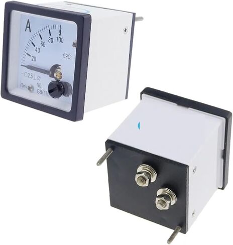 99C1 DC 1A 2A 3A 5A 10A 20A 30A 50A 75A 100A Analog Panel Ammeter Pointer Type Current Meter 48 * 48mm 1Pcs(2A) in Saudi Arabia