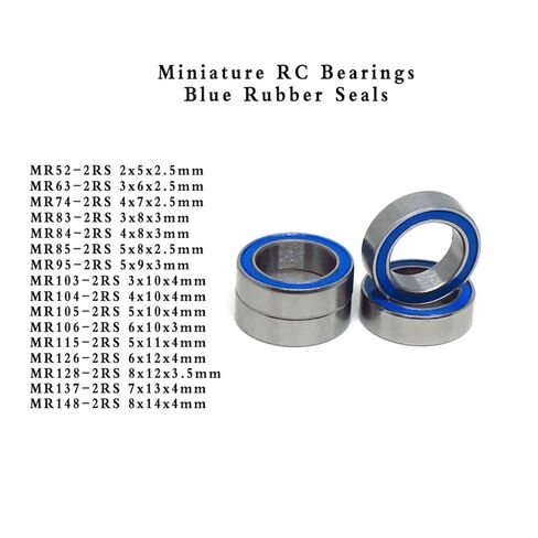 10pcs 8x12x3.5mm MR128 2RS ABEC3 Blue Rubber Seals Bearing Model Bearings L1280DDU 8 * 12 * in Kuwait
