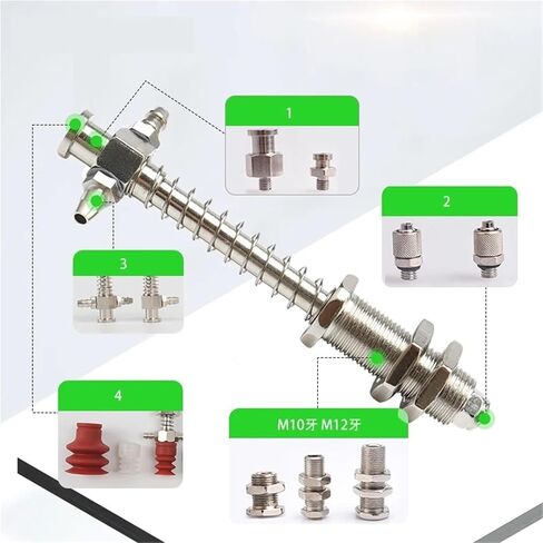 Vacuum Suction Cup Base Vacuum Suction Cup Manipulator Accessories M10-L 1Pcs(L53-11,M10 Side air Intake) in Saudi Arabia