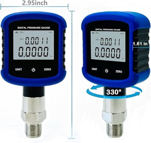 10000PSI Bluetooth Digital Hydraulic Pressure Gauge S281 High Precision 0.2% Accuracy Industrial Pressure Gauge, 1/4" NPT Thread, 330° Rotation, Phone App Connection in Saudi Arabia