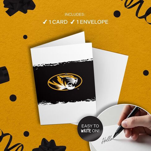 Desert Cactus University of Missouri 5x7 Inch Greeting Card Mizzou Tigers Single Folded Cardstock with Envelope Party Celebration Officially Licensed (5x7 Card B - Birthday) in Saudi Arabia
