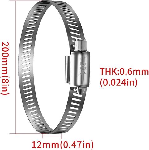 4 Pieces Adjustable 304 Stainless Steel Hose Clamp Duct Clamps Pipe Clamp Ducting Clamp worm drive hose clamps Poles Mount Adapter Diameter 16inch (16 Inch Hose Clamp) in Saudi Arabia