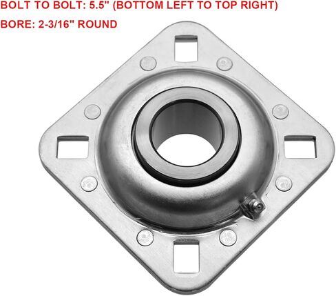 Hex Autoparts Disced Disced Harrow تحمل 2-3/16 "Round Bore متوافق مع FD211RB FD211RBA DHU2-3/16R-211 ST740 ST740B 4 فتحات الترباس للأداة الزراعية 2.1875" (1pc) in Kuwait
