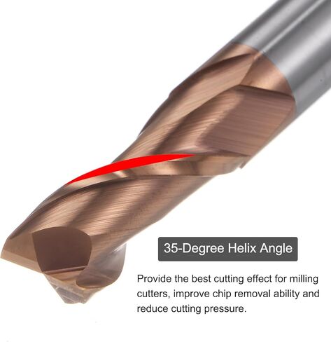 uxcell 2pcs 8mm dia 8mm shank square end lend mill 2 flutes hrc55 carbide altin cnc router bits bits for end milling cnc machining in Saudi Arabia