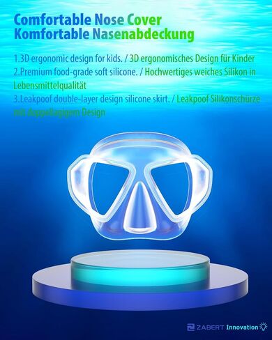 Kids Swim Mask Goggles, Swimming Dive Snorkel Mask with Nose Cover Fabric Strap for Kids Boy Girls in Saudi Arabia