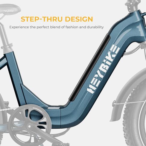 Heybike Ranger S Electric Bike for Adults, Foldable 1400W Peak Motor Ebike, 20" x 4.0" Fat Tire Step-Thru Electric Bicycle, 48V 14.4AH Removable Battery Commuter E Bike, 7-Speed Hydraulic Fork in Kuwait