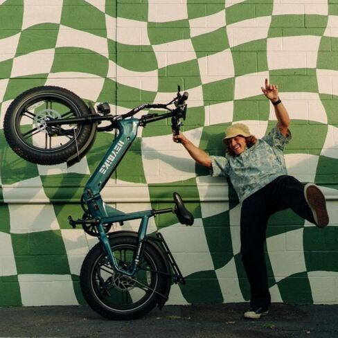 Heybike Ranger S Electric Bike for Adults, Foldable 1400W Peak Motor Ebike, 20" x 4.0" Fat Tire Step-Thru Electric Bicycle, 48V 14.4AH Removable Battery Commuter E Bike, 7-Speed Hydraulic Fork in Kuwait