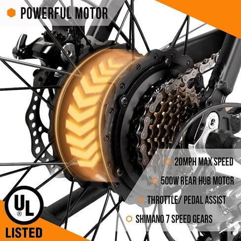 Ecotric 26 "Fat Tyre Electric Bike Strongs Mountain Mountain Bicycle 500W Motor 36V/12.5AH Lithium Lithium Battery Beath Snow Ebike Expract - 90 ٪ Pre Correns in Saudi Arabia