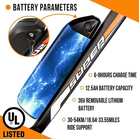 Ecotric 26 "Fat Tyre Electric Bike Strongs Mountain Mountain Bicycle 500W Motor 36V/12.5AH Lithium Lithium Battery Beath Snow Ebike Expract - 90 ٪ Pre Correns in Saudi Arabia