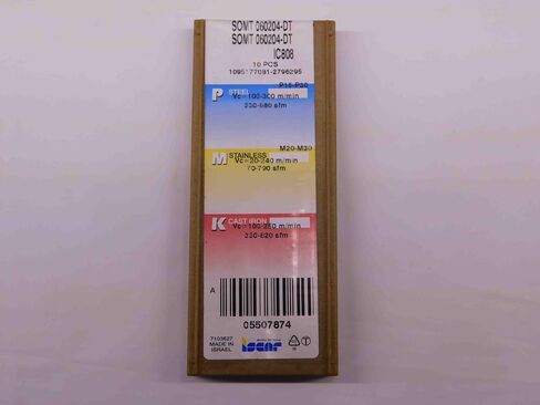 6pcs جديد ISCAR SOMT 060204 -DT IC808 TIN CARBIDE DRILLINGS - BR8770CT4 in Saudi Arabia
