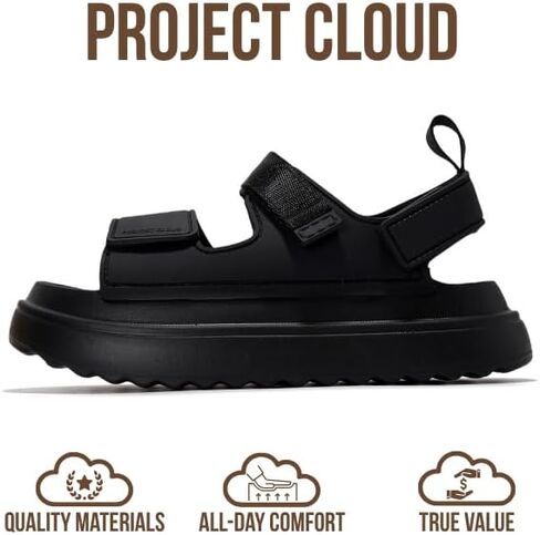 Project Cloud Platform Sandals for Women 2025 – Memory Foam Insole, Lightweight & Slip-Resistant Womens Sandals – Stylish, Beach-Ready Waterproof Women Footwear (Goldie) in Saudi Arabia