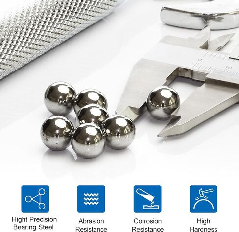 uxcell 60pcs Precision Balls 3/16" (4.76mm) Diameter G25 Solid Chrome Steel Bearing Balls for Ball Bearing, Machinery, Automotive, and DIY (Mirror Finish) in Saudi Arabia