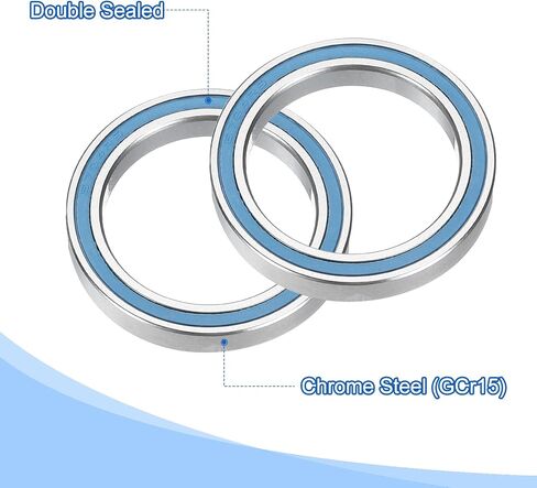 UXCELL 8PCS 6701-2RS محامل كرات الأخدود العميقة 12x18x4mm محامل فولاذية محمولة مزدوجة مختومة ، P6 (ABEC3) ، الأزرق in Saudi Arabia