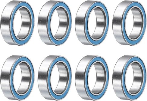 UXCELL 8PCS 6701-2RS محامل كرات الأخدود العميقة 12x18x4mm محامل فولاذية محمولة مزدوجة مختومة ، P6 (ABEC3) ، الأزرق in Kuwait