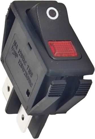 16A 125V Rocker Switch 02.19.080.00 Compatible with Hatco CDW-3N FDWD-1 FDWD-1X FDWD-2 FDWD-2X Display Cabinet Convected Drawer Warmer ON-Off DPST Red Light Illum 4 Pin Restaurant Replacement in Saudi Arabia