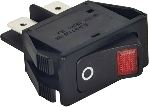 16A 125V Rocker Switch 02.19.080.00 Compatible with Hatco CDW-3N FDWD-1 FDWD-1X FDWD-2 FDWD-2X Display Cabinet Convected Drawer Warmer ON-Off DPST Red Light Illum 4 Pin Restaurant Replacement in Saudi Arabia
