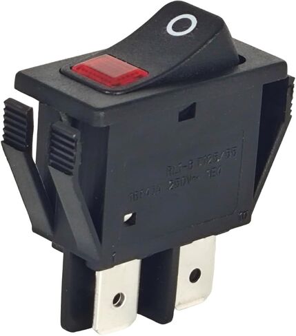 16A 125V Rocker Switch 02.19.080.00 Compatible with Hatco CDW-3N FDWD-1 FDWD-1X FDWD-2 FDWD-2X Display Cabinet Convected Drawer Warmer ON-Off DPST Red Light Illum 4 Pin Restaurant Replacement in Saudi Arabia