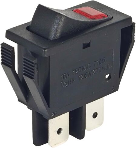16A 125V Rocker Switch 02.19.080.00 Compatible with Hatco CDW-3N FDWD-1 FDWD-1X FDWD-2 FDWD-2X Display Cabinet Convected Drawer Warmer ON-Off DPST Red Light Illum 4 Pin Restaurant Replacement in Saudi Arabia