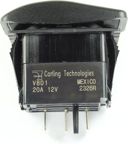 Carling MOMENTARY Rocker Switch SPDT, 20A 12VDC, 24VDC (ON) Off (ON) 3prongs, V8D1S00B-AZC00-000 in Saudi Arabia