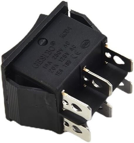 DPDT 6 Pin Rocker Switch 20 Amp Momentary Switch ON OFF ON Toggle Switch AC 250V/16A AC 125V/20A for Car Ship Motorcycle Household Appliances with Metal Plastic Construction in Saudi Arabia